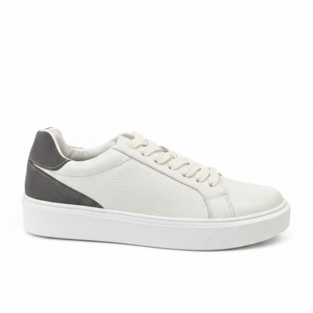 Latte Grey | Piel Latte & Gamuza Gris • Incluye dos agujetas