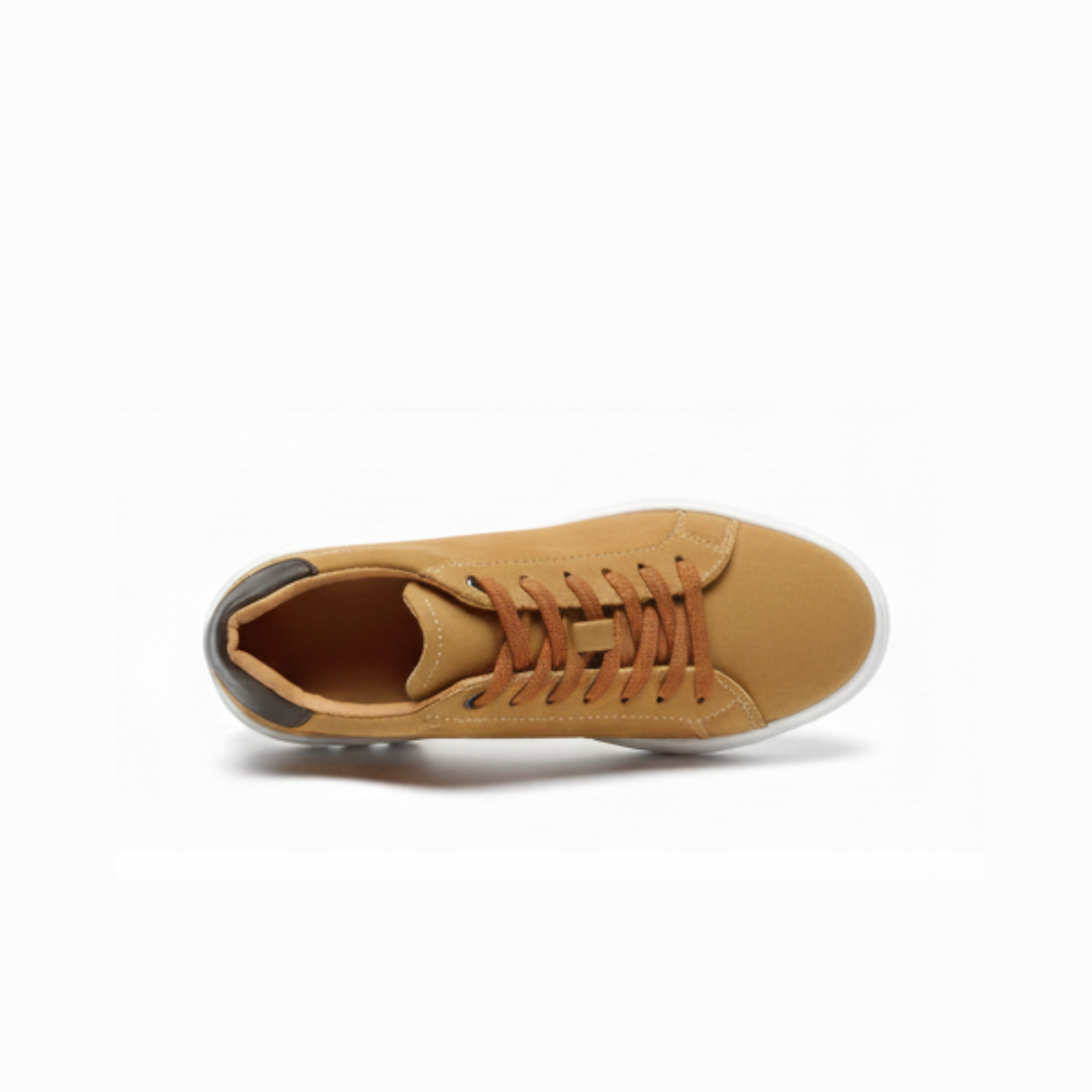 Tenis Spirit color camel con talón chocolate - Calzado Jácome (vista 6)