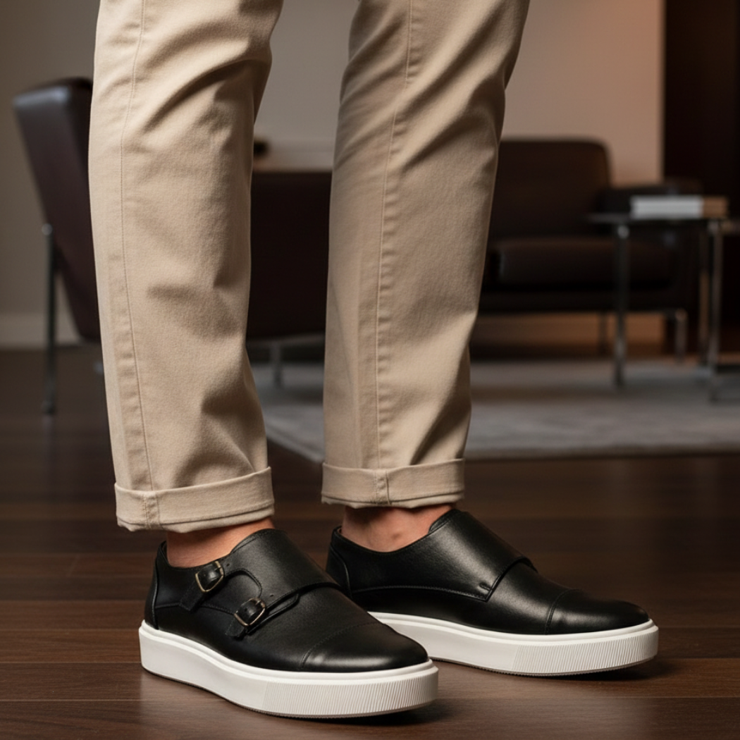 Zapato estilo Monk de piel negra para hombre - Calzado Jácome (vista 5)