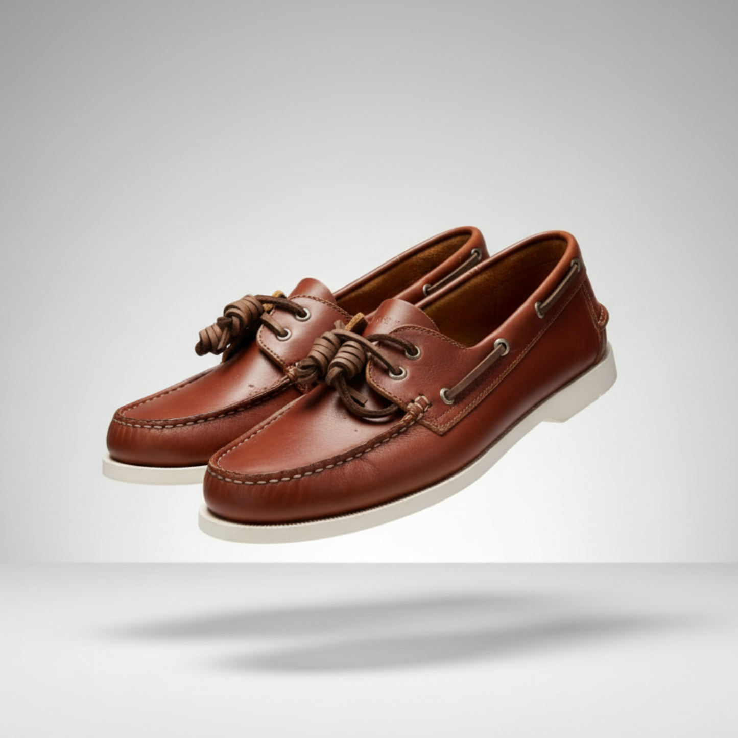 Tenis Honolulu bicolor color miel, piel genuina tejida a mano 360° - Calzado Jácome (vista 3)