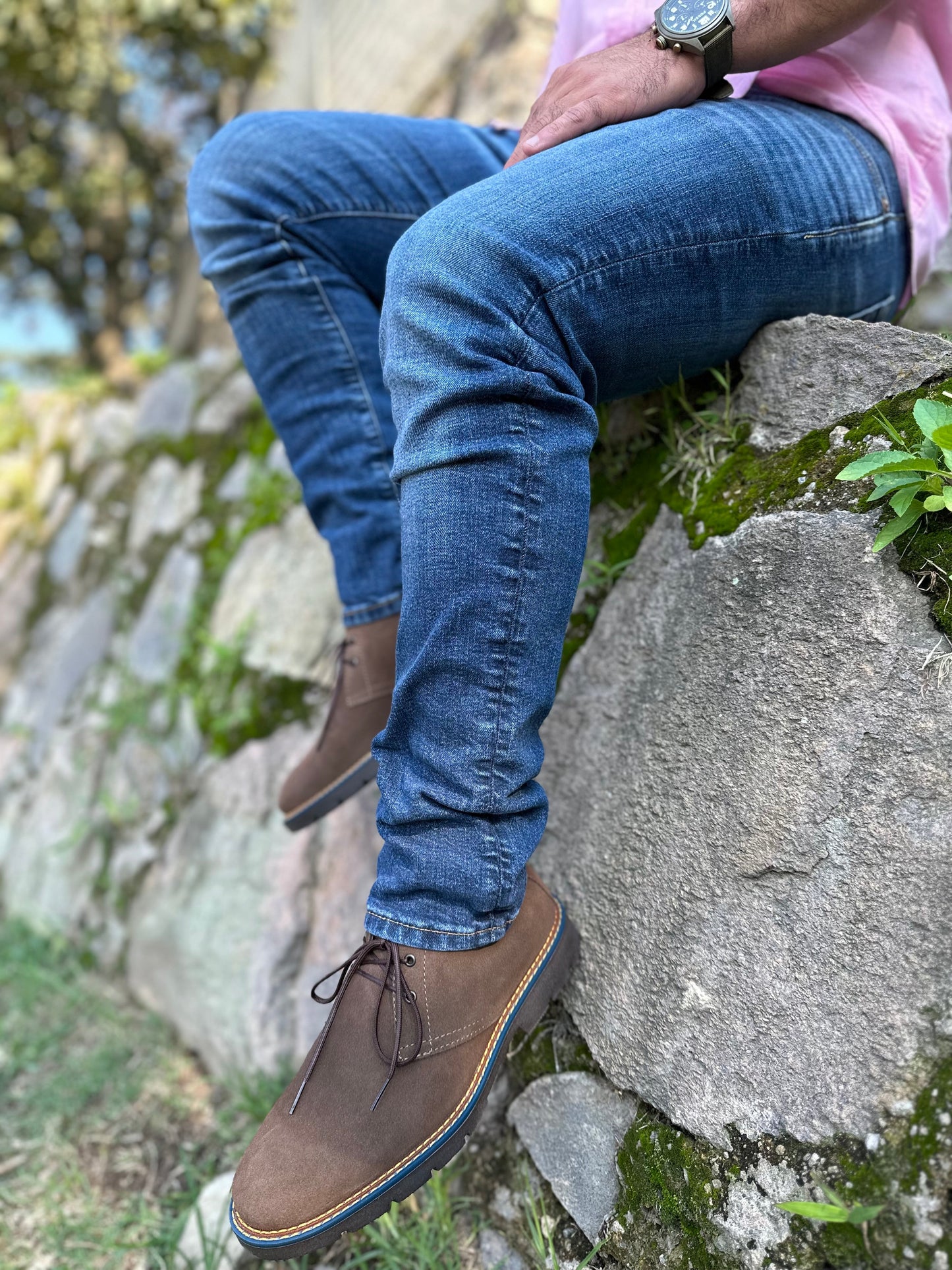 Botín Chukka de gamuza genuina color musgo - Calzado Jácome (vista 3)