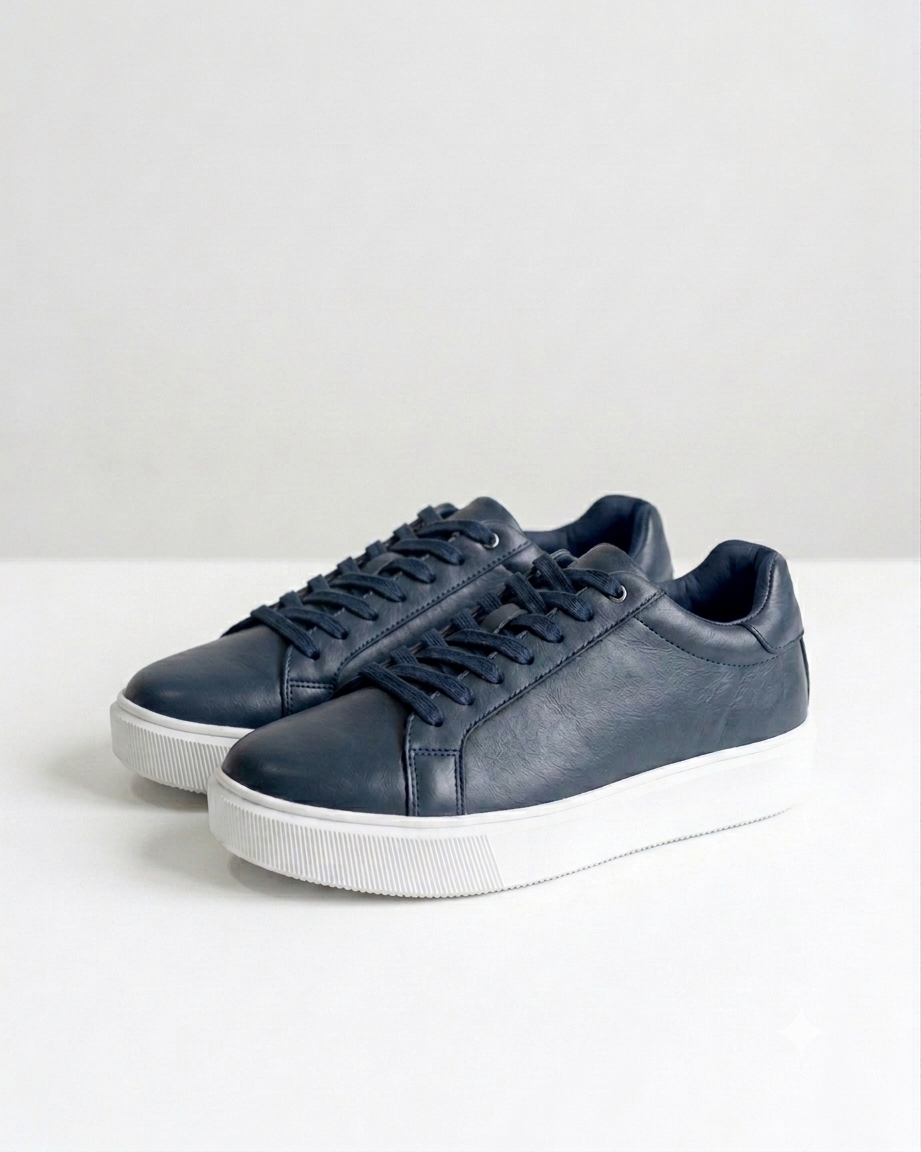 Total azul denim piel