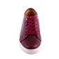 Tenis casuales Basic de piel color vino con suela antiderrapante beige - Calzado Jácome (vista 4)