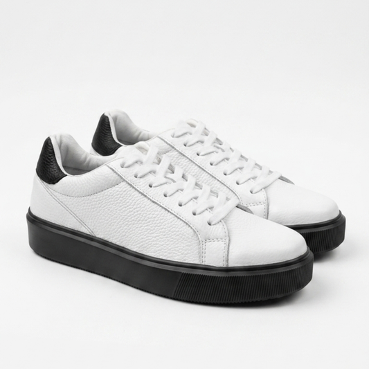 Blanco suela negra | PIEL