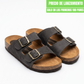 Sandalia |Piel gamuza cafe