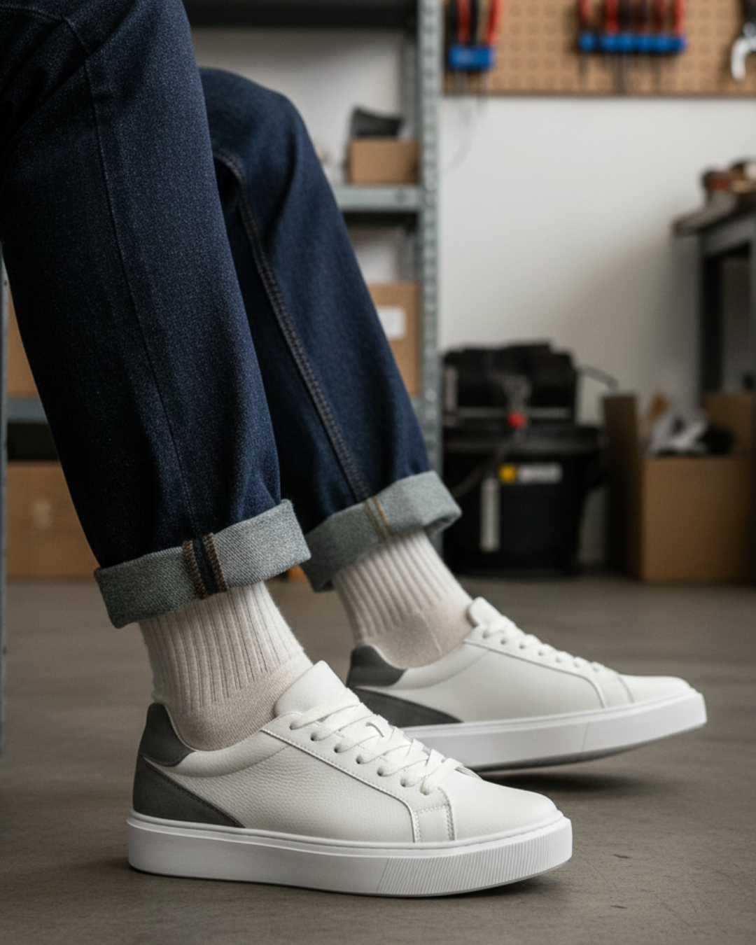 Latte Grey | Piel Latte & Gamuza Gris • Incluye dos agujetas