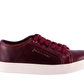 Tenis casuales Basic de piel color vino con suela antiderrapante beige - Calzado Jácome (vista 2)