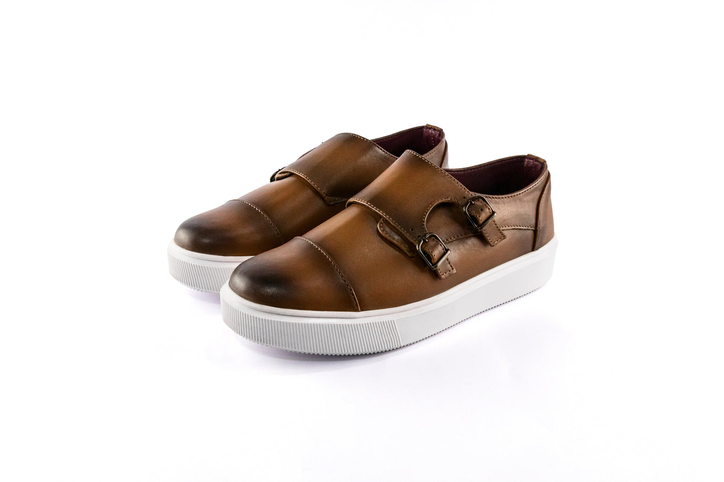 Zapato estilo Monk sombreado en piel color miel - Calzado Jácome