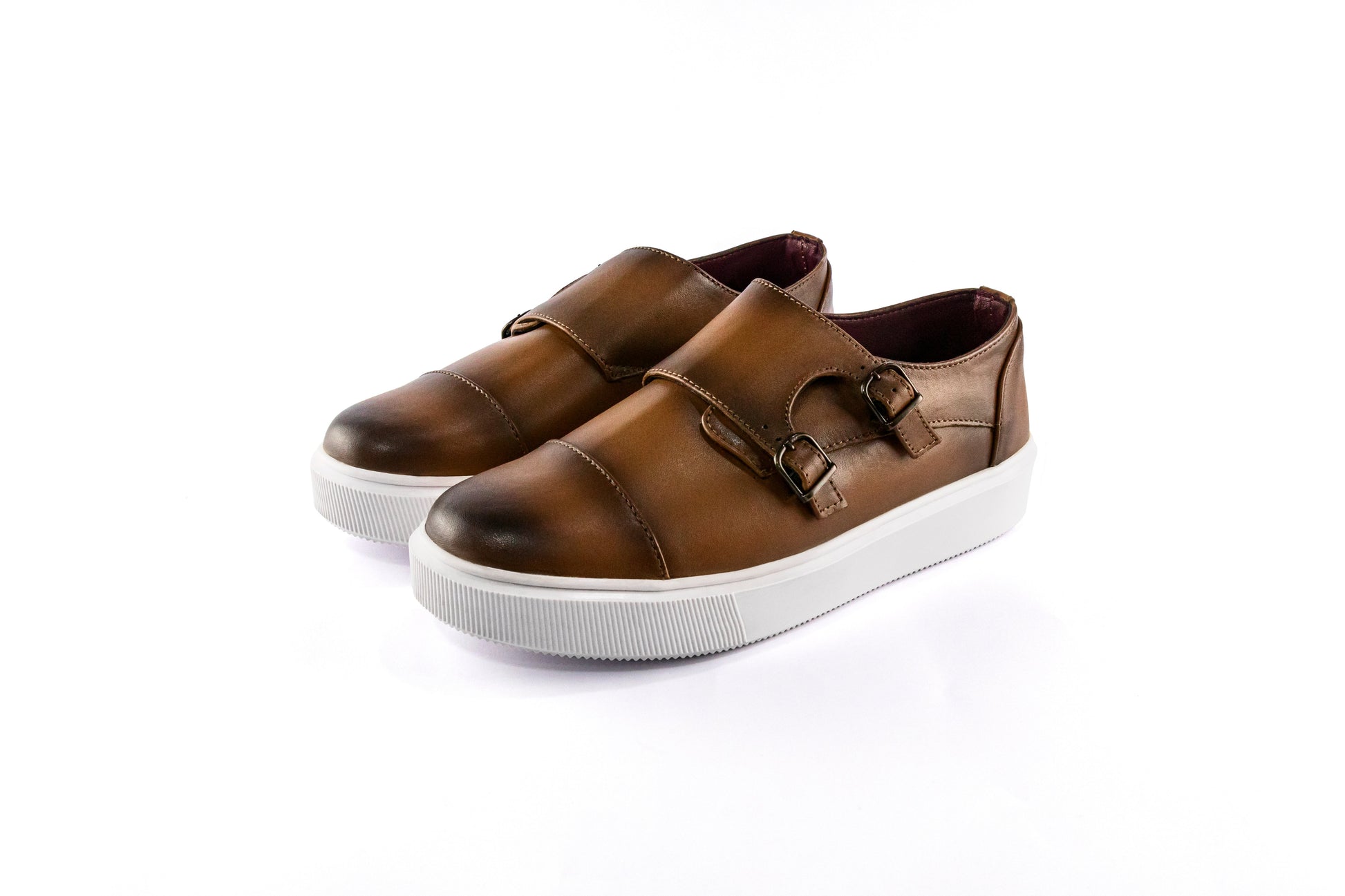 Zapato estilo Monk sombreado en piel color miel - Calzado Jácome