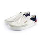 Tenis Bronx blancos con detalles en gamuza yeso, vino y marino - Calzado Jácome