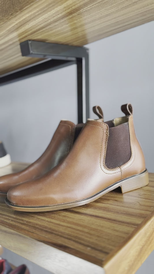 Chelsea short boots caoba | Piel